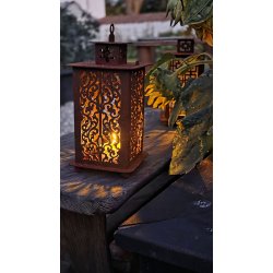 Lille Lanterne i cortenst�l-Lumina 