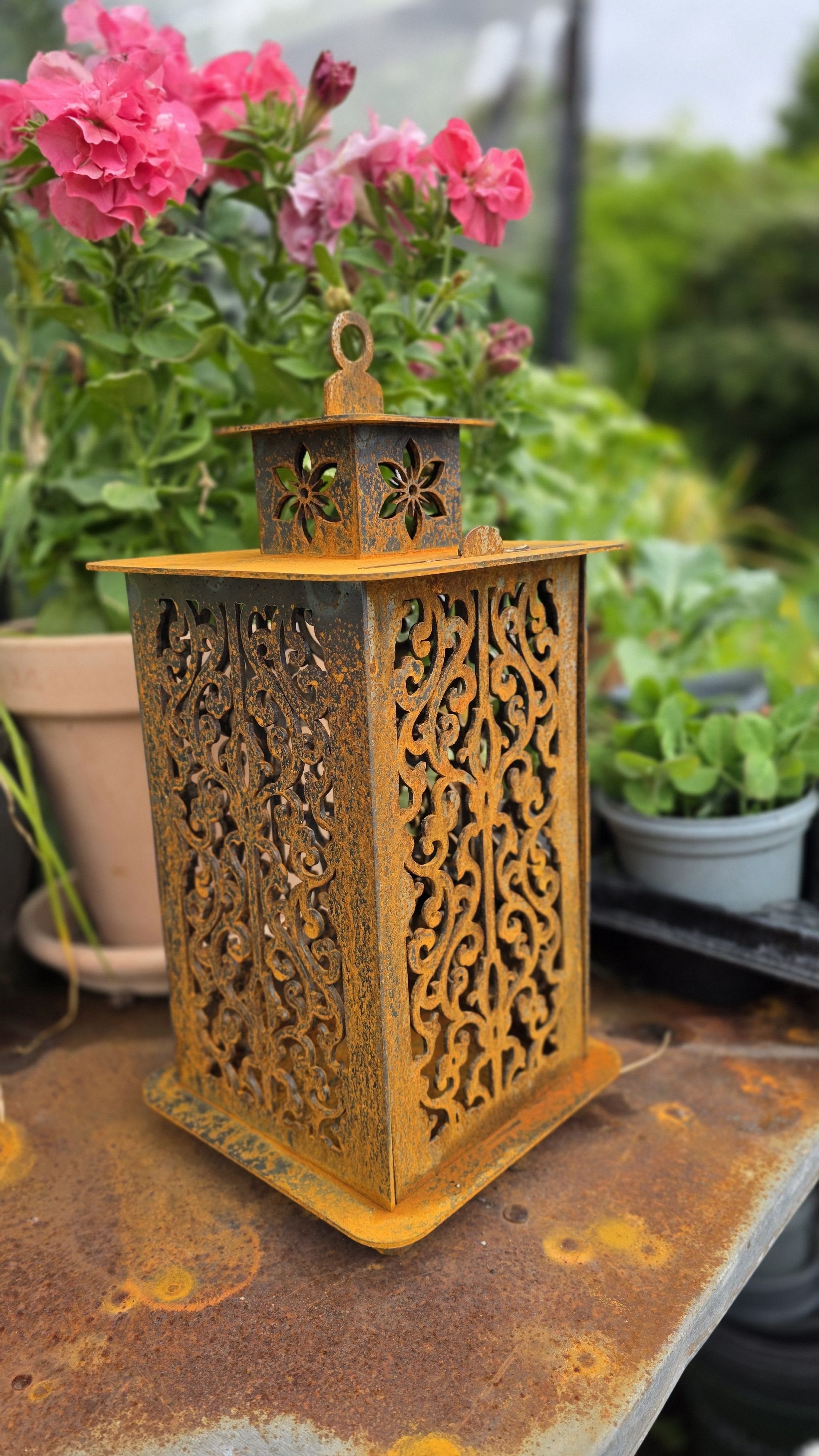 Lille Lanterne i cortenst�l-Lumina 