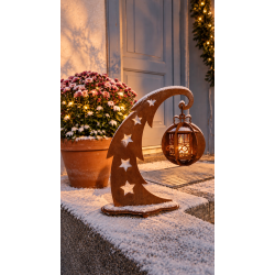 Julestjerne � juledekoration med lanterne i cortenst�l