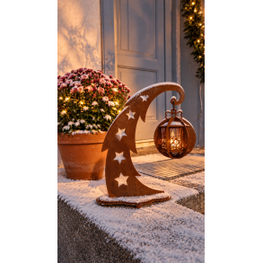 Julestjerne � juledekoration med lanterne i cortenst�l