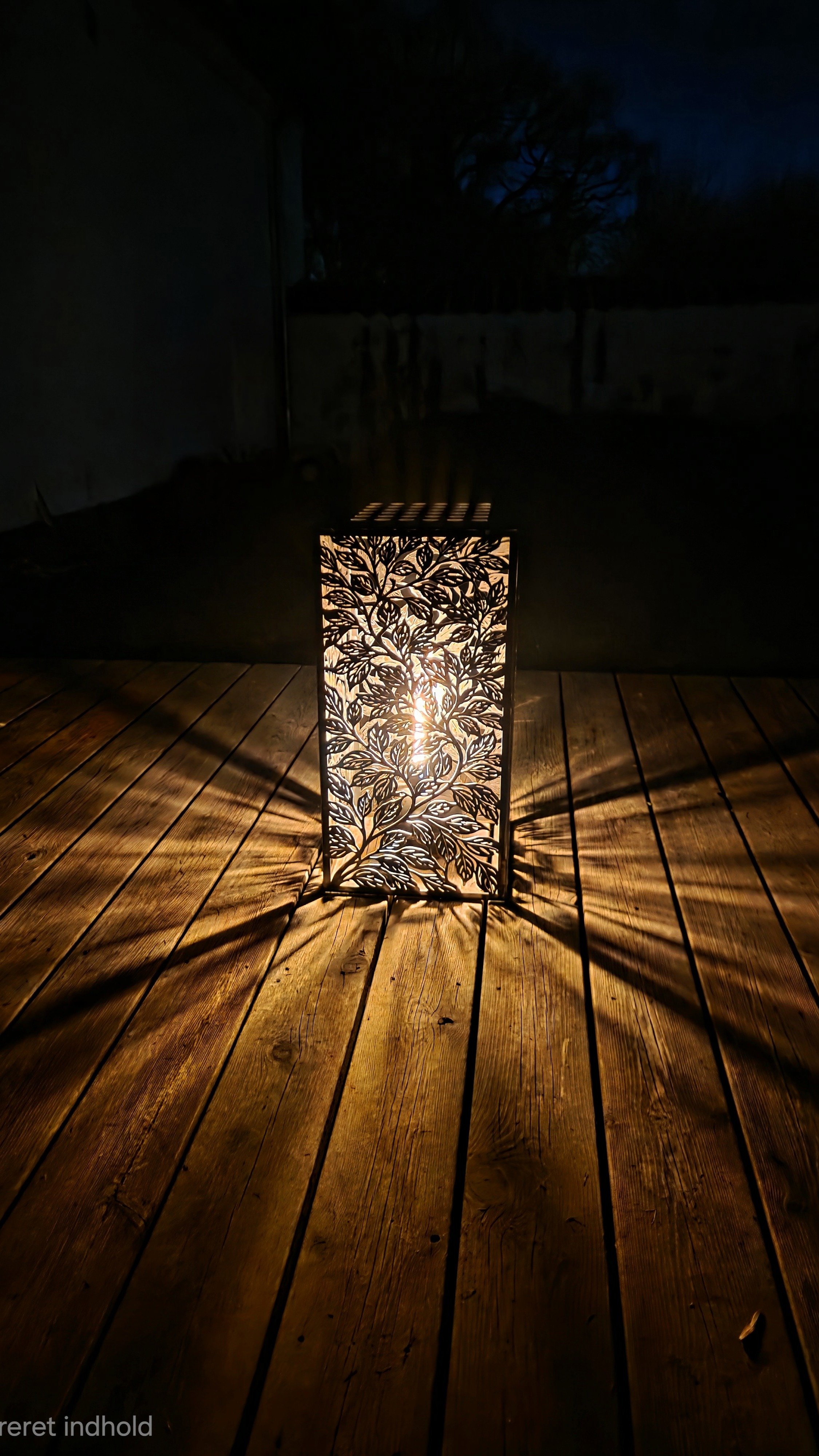 Lanterne i cortenst�l-Bladlys